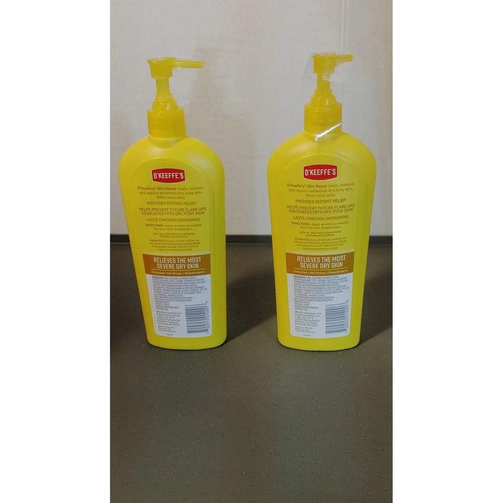 O'Keeffe's Skin Repair Body Cream 12oz 2pk Yellow New Dry Skin Relief Pump